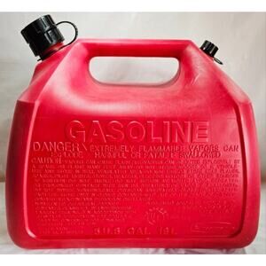 Vintage Blitz Rubbermaid Gallon Pre-Ban Vented Gas Fuel Can #1251 Spout 706 USA